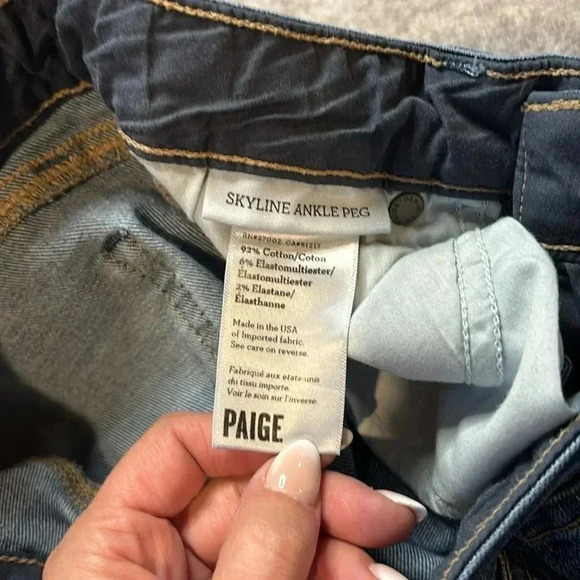PAIGE Jeans, Skyline Ankle Peg. Size 27. Unique Knee Detail! - Picture 10 of 11
